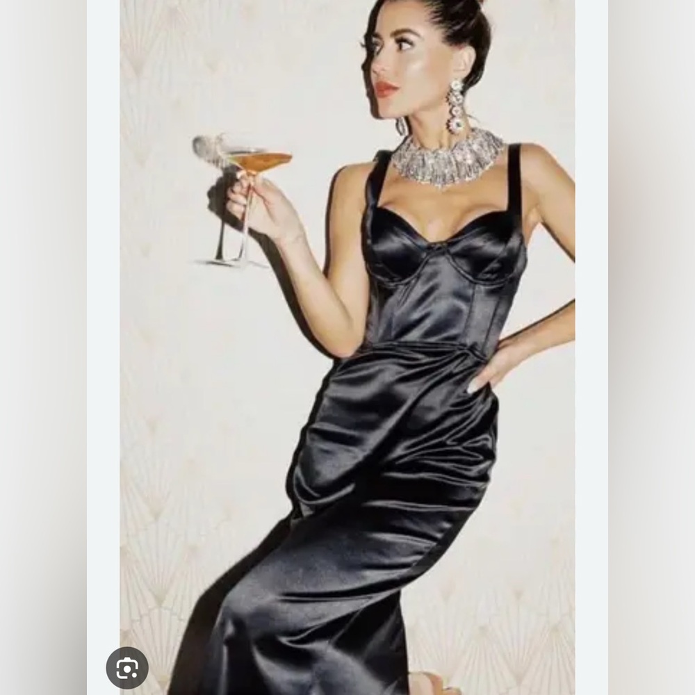 Zara Corsetry Black Dress